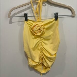 SHEIN Light Yellow Garment with Elastic Detail